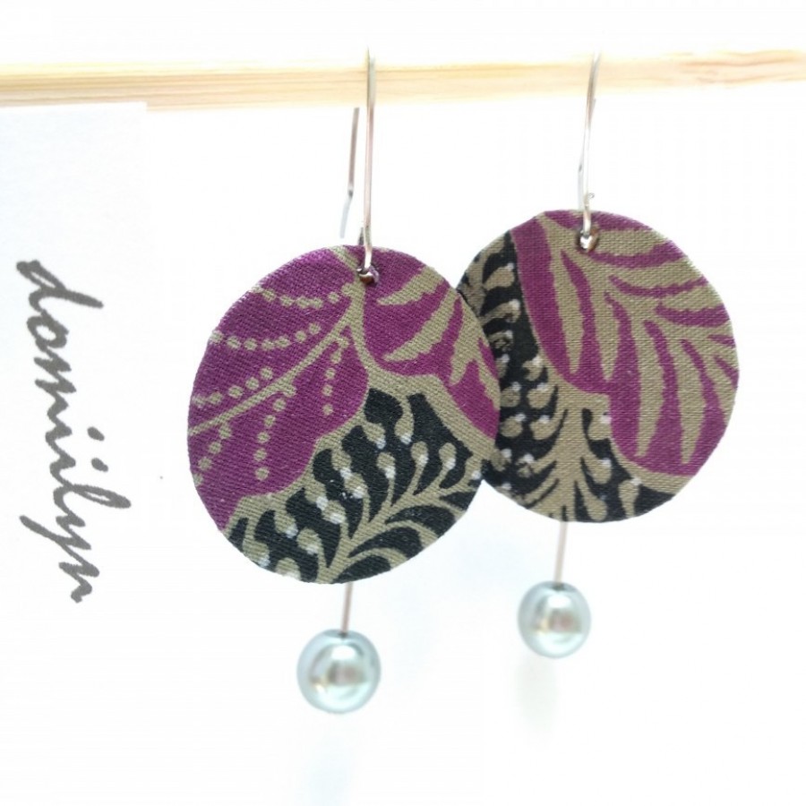 One Of A Kind Anting Batik Ungu Hitam Ku Ka