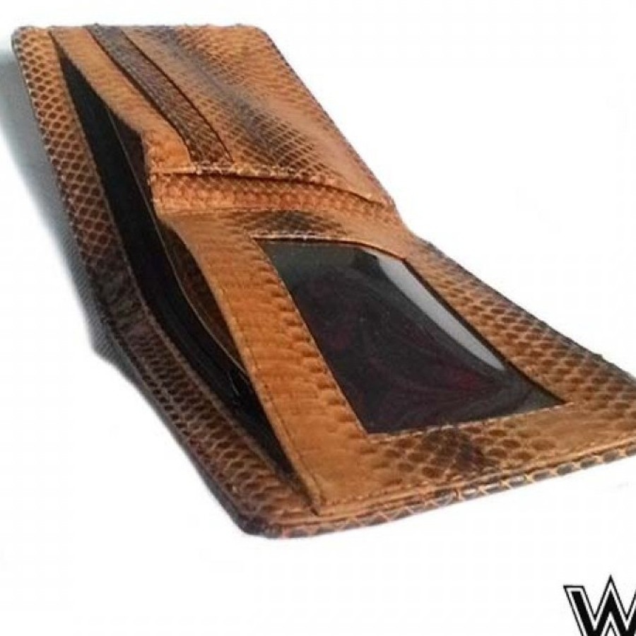 Dompet Pria Kulit Asli Biawak Model Bifold Motif Punggung 